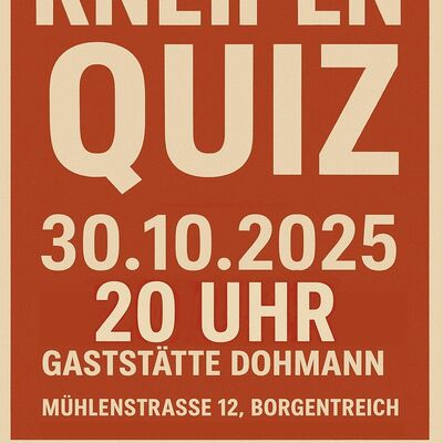 Plakat Kneipen Quiz Dohmann